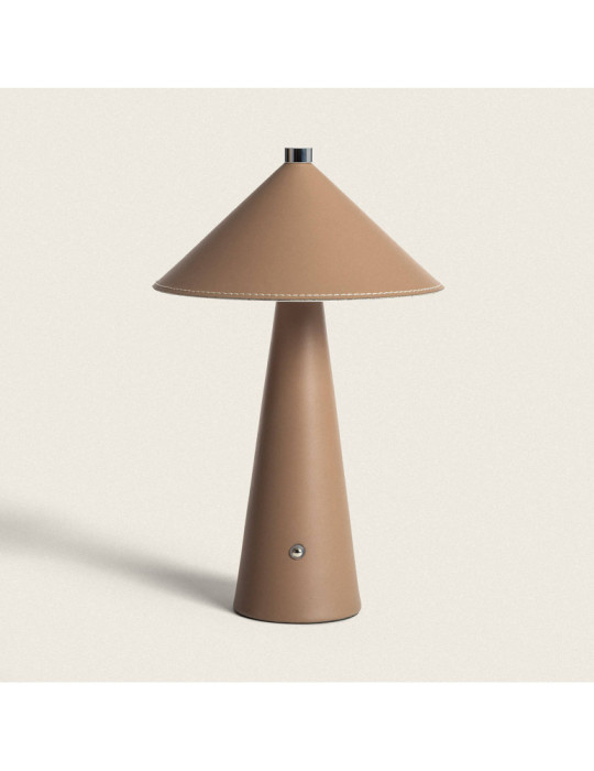 Lampe à Poser LED 3W Portable Cuir et Métal avec Batterie USB Rechargeable Nhalma Lampe à Poser LED 3W Portable Cuir et Métal avec Batterie USB Rechargeable Nhalma