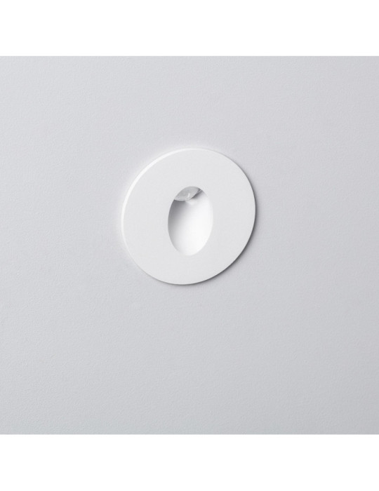 Balise LED Encastrable au Mur Ronde Blanche Adam