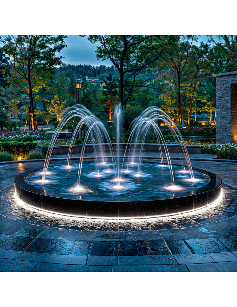 Balise LED Encastrable au Mur Ronde Blanche Adam