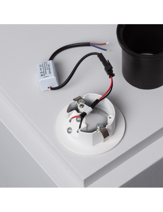 Balise LED Encastrable au Mur Ronde Blanche Adam