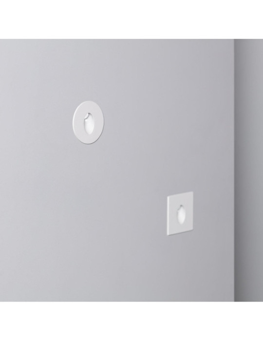 Balise LED Encastrable au Mur Ronde Blanche Adam