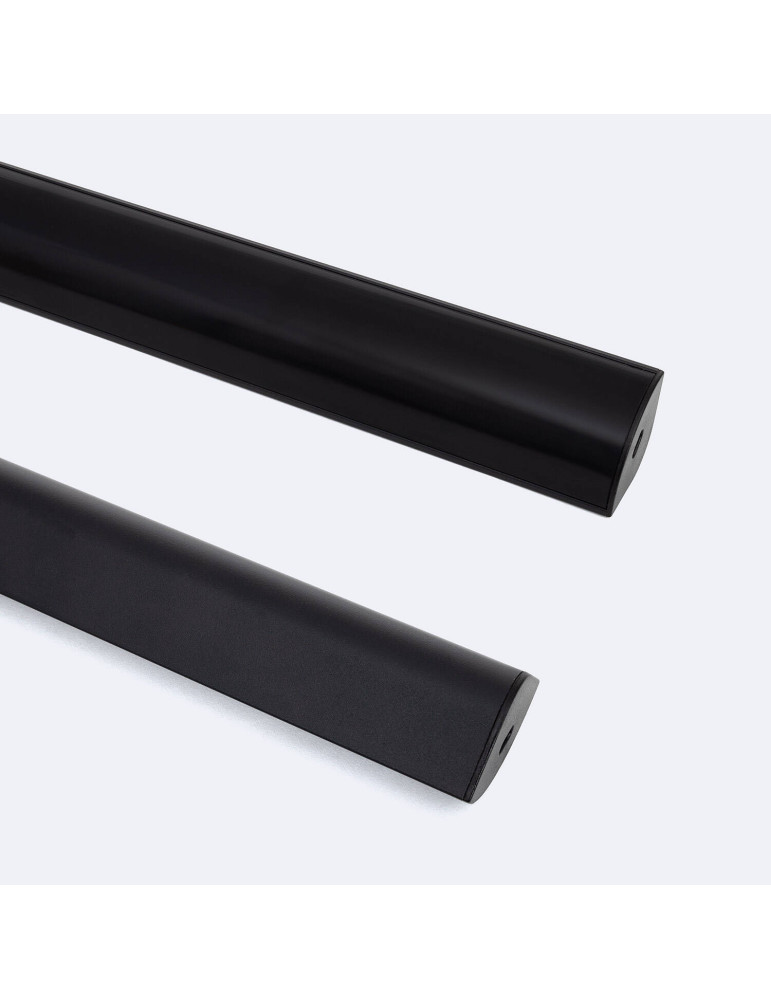 Profilé Aluminium Angle Rond avec Capot Continu pour Ruban LED jusqu'à 20 mm