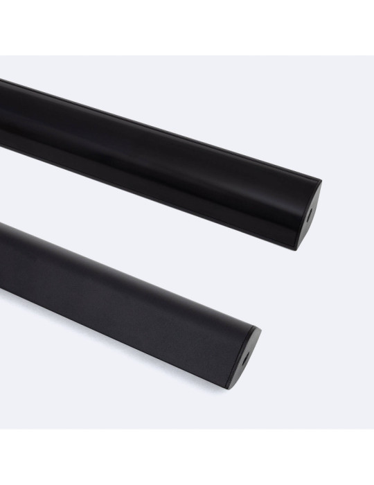 Profilé Aluminium Angle Rond avec Capot Continu pour Ruban LED jusqu'à 20 mm