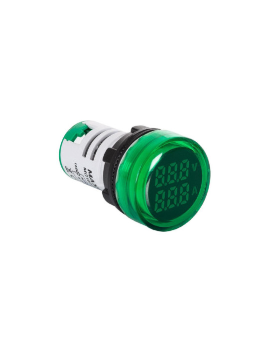 Indicateur Lumineux Voltmètre 20-500V et Ampèremètre 0-100A Ø22mm MAXGE