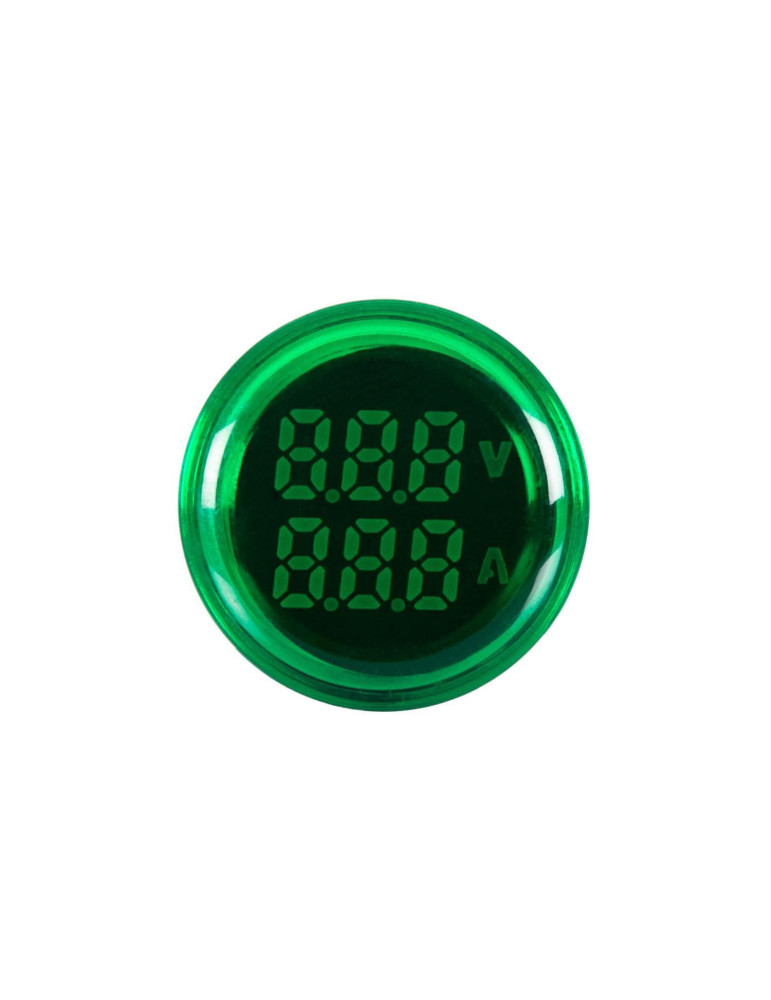 Indicateur Lumineux Voltmètre 20-500V et Ampèremètre 0-100A Ø22mm MAXGE