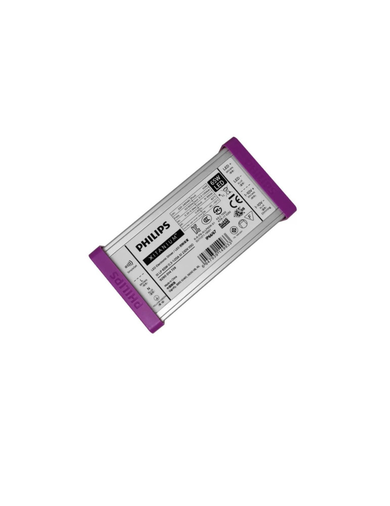 Driver PHILIPS XITANIUM Xi LP Dimmable 1-10V 85-305V Sortie 31-93V DC 700-1050mA 65W