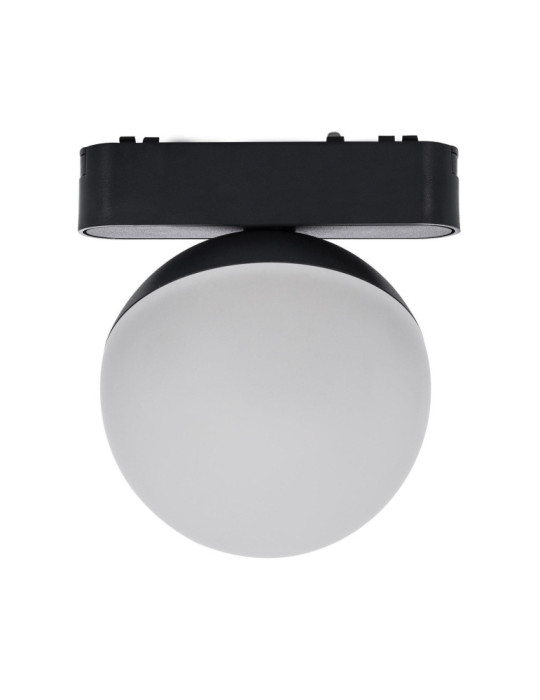 Spot LED sur Rail Magnétique 25mm Extra-Plat 10W 48V Ø100 mm Noir