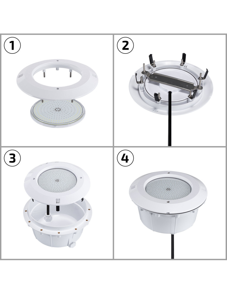 Ampoule LED Piscine Slim Submersible PAR56 RGBW 12V DC 20W IP68