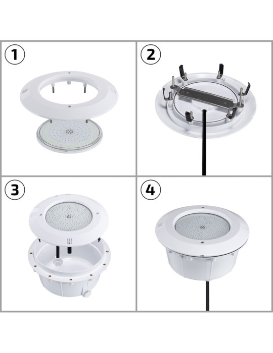 Ampoule LED Piscine Slim Submersible PAR56 RGBW 12V DC 20W IP68