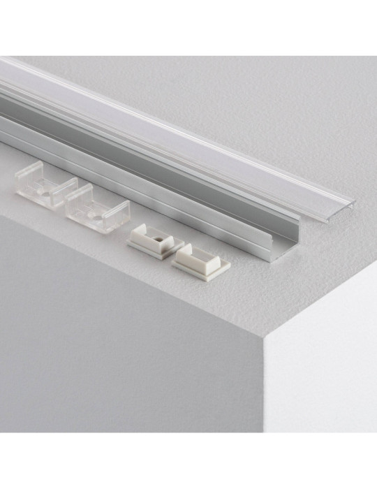 Profilé Aluminium en Saillie avec Capot Continu pour Ruban LED jusqu'à 15 mm