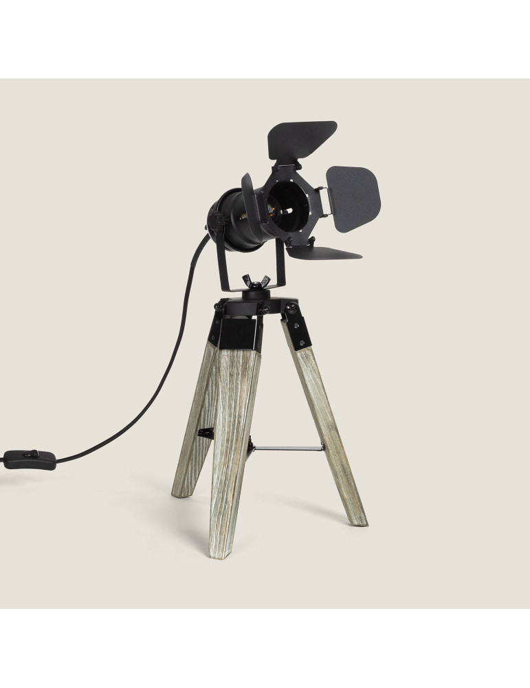 Lampe à Poser Métal et Bois Cinema Kurangna XS Lampe à Poser Métal et Bois Cinema Kurangna XS