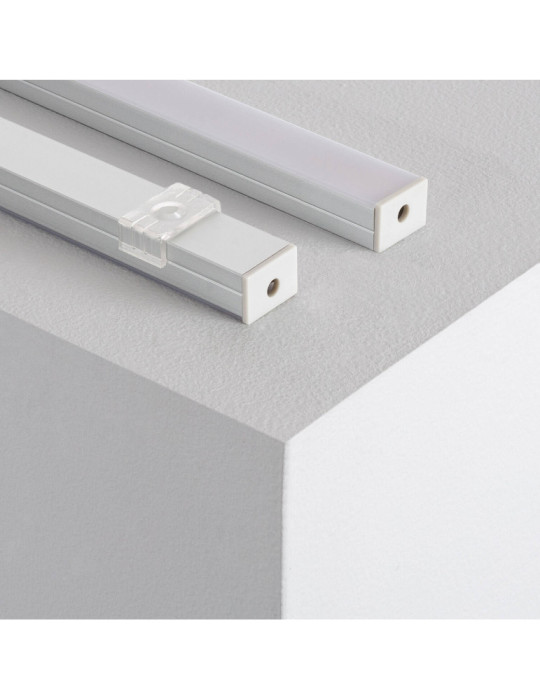 Profilé Aluminium en Saillie avec Capot Continu pour Ruban LED jusqu'à 15 mm