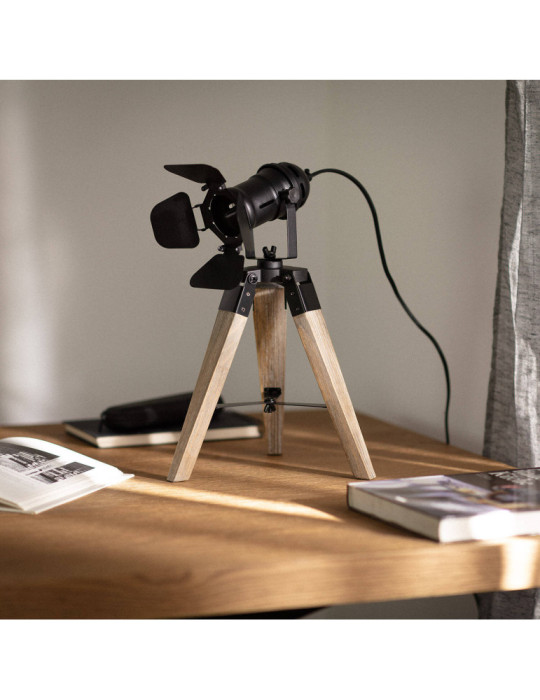 Lampe à Poser Métal et Bois Cinema Kurangna XS