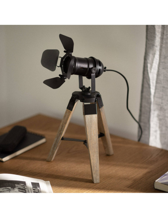 Lampe à Poser Métal et Bois Cinema Kurangna XS