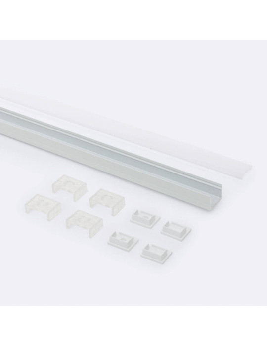 Profilé Aluminium en Saillie avec Capot Continu pour Ruban LED jusqu'à 15 mm