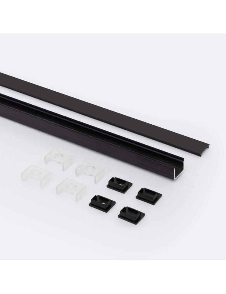 Profilé Aluminium en Saillie avec Capot Continu pour Ruban LED jusqu'à 15 mm