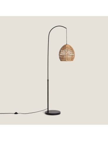 Lampadaire Métal et Papier Tressé Beyawo