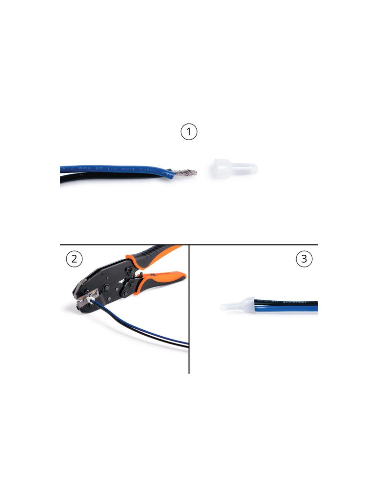 Capuchon de Sertissage Extrémité Fermée pour Connexion de Câble