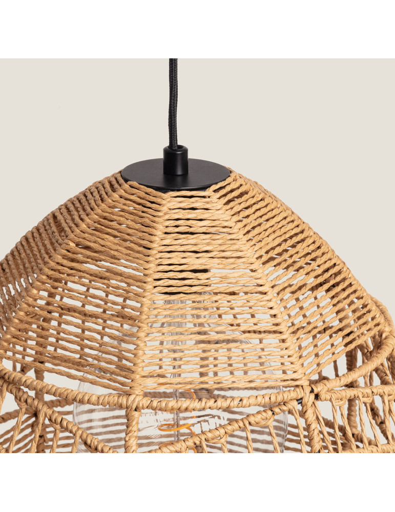 Lampadaire Métal et Papier Tressé Beyawo