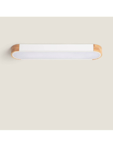 Plafonnier LED 18W Bois et Métal 140x650 mm CCT Sélectionnable Dari Lang