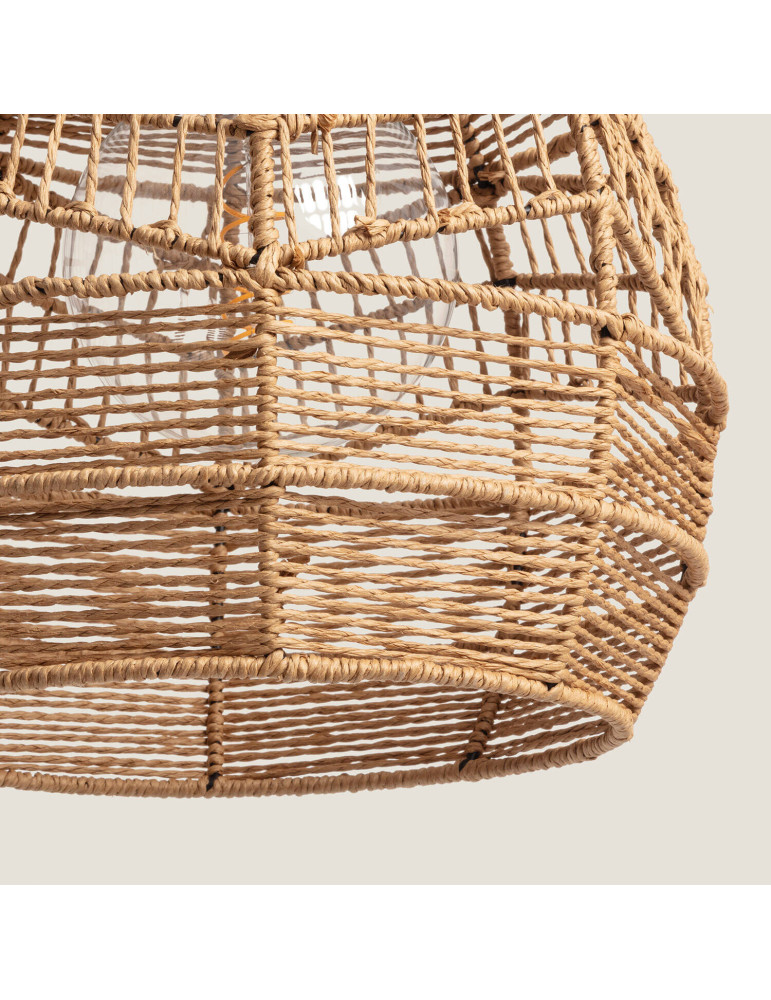 Lampadaire Métal et Papier Tressé Beyawo