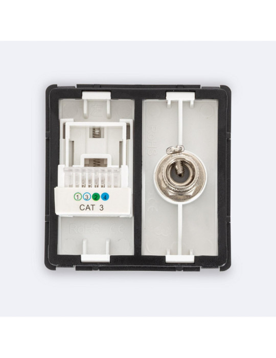 Prise TV Mâle+ Téléphone Modern