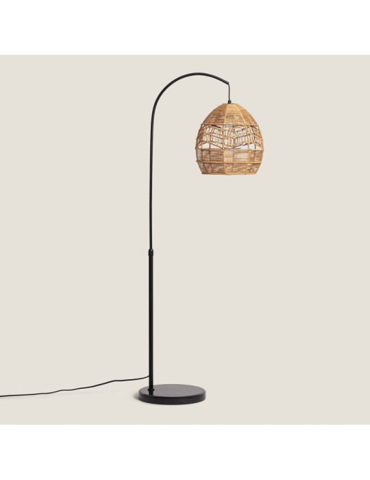 Lampadaire Métal et Papier Tressé Beyawo