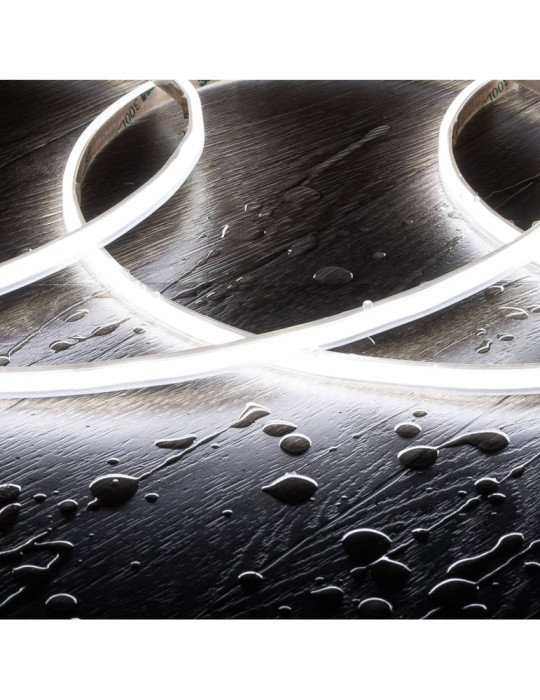 Ruban LED COB 24V DC 320 LED/m 5m IP65 CRI90 Largeur 8 mm Coupe 5 cm