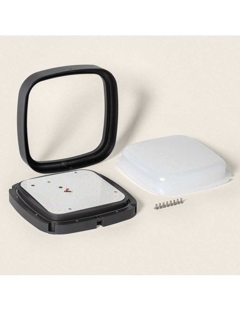 Applique Murale Extérieure LED 12W Éclairage Carré Noire Beilen