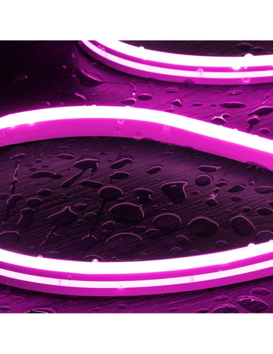 Gaine Néon LED 48V DC 120 LED/m Rose IP65 sur Mesure Coupe tous les 5 cm