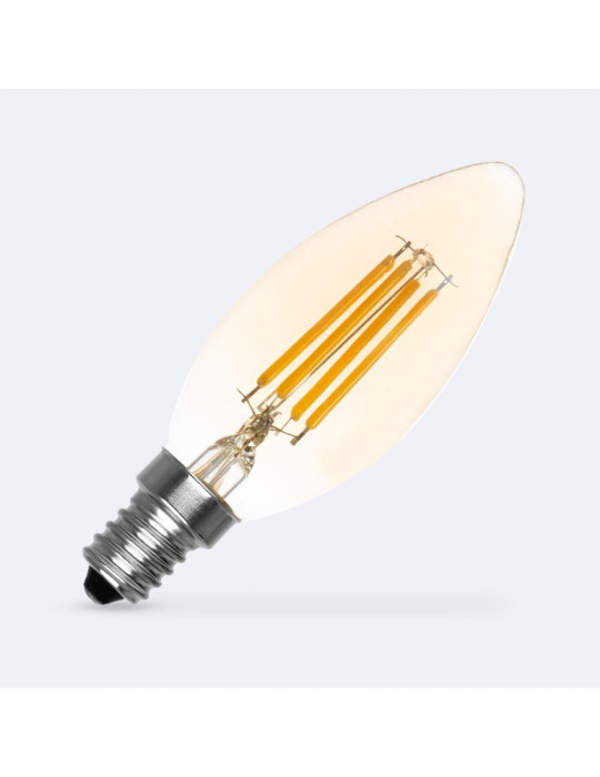 Ampoule LED Filament E14 4W 470 lm Dimmable C35 Bougie Gold Ampoule LED Filament E14 4W 470 lm Dimmable C35 Bougie Gold