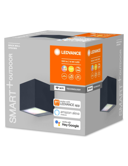 Plafonnier LED RGB 14W Smart+ WiFi Carrée IP44 LEDVANCE 4058075564367