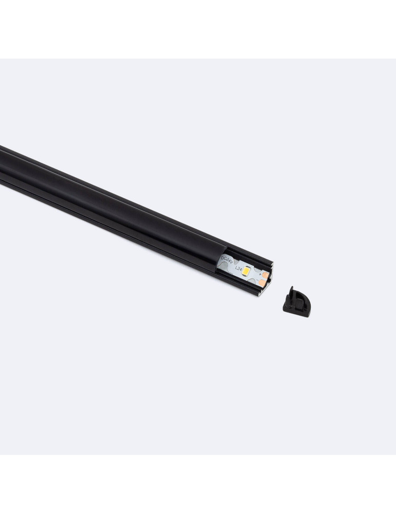 Profilé Aluminium Angle Capot Rond 2m pour Ruban LED jusqu'à 5 mm