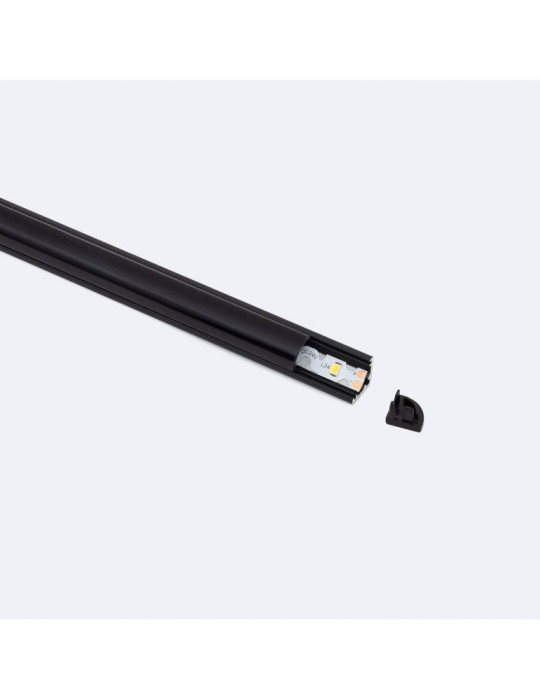 Profilé Aluminium Angle Capot Rond 2m pour Ruban LED jusqu'à 5 mm