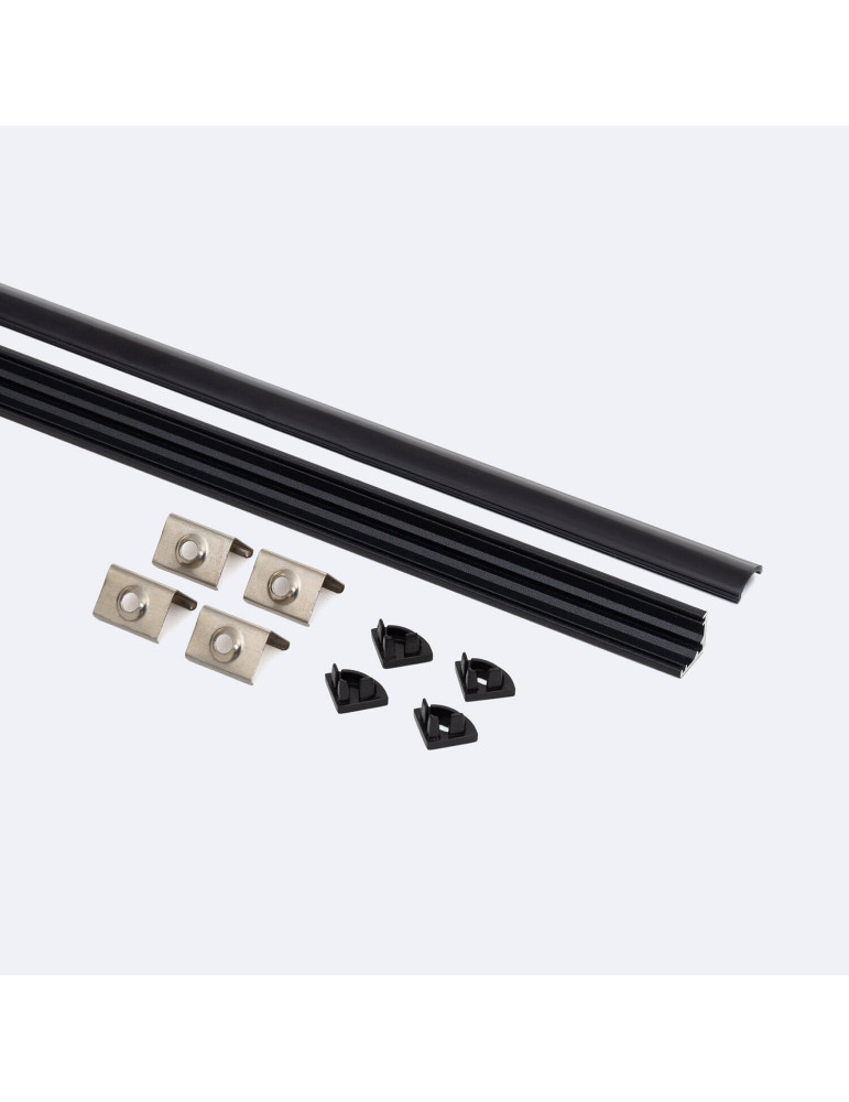 Profilé Aluminium Angle Capot Rond 2m pour Ruban LED jusqu'à 5 mm