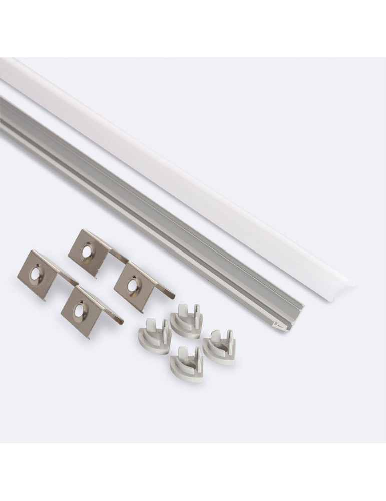 Profilé Aluminium Angle Capot Rond 2m pour Ruban LED jusqu'à 5 mm