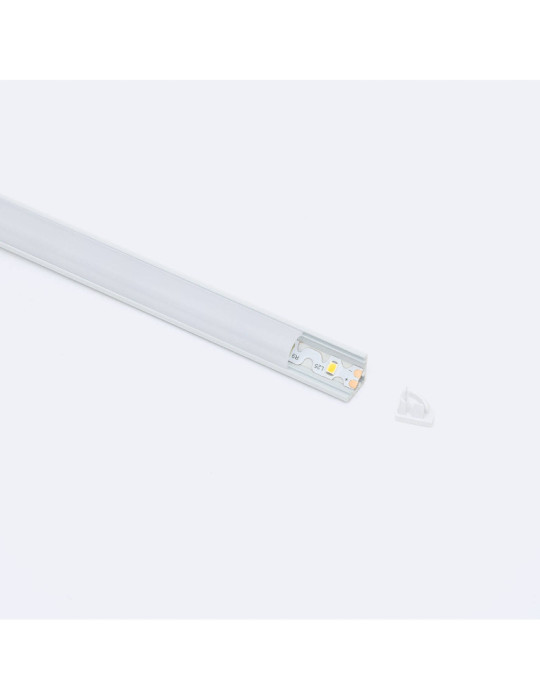 Profilé Aluminium Angle Capot Rond 2m pour Ruban LED jusqu'à 5 mm