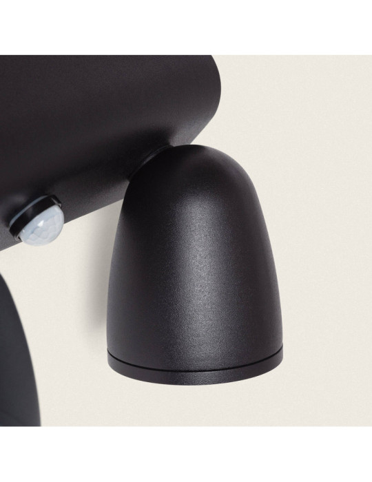 Applique Murale Extérieure LED 12W Aluminium avec Détecteur de Mouvement PIR Abel Large Deux Spots