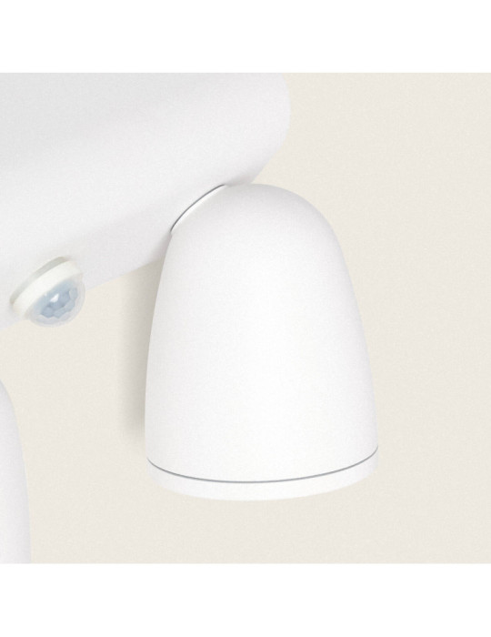 Applique Murale Extérieure LED 12W Aluminium avec Détecteur de Mouvement PIR Abel Large Deux Spots