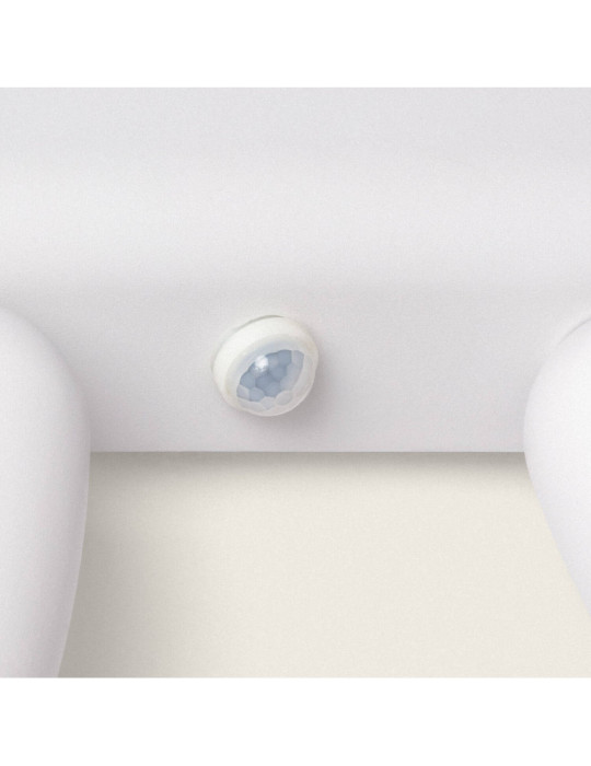 Applique Murale Extérieure LED 12W Aluminium avec Détecteur de Mouvement PIR Abel Large Deux Spots