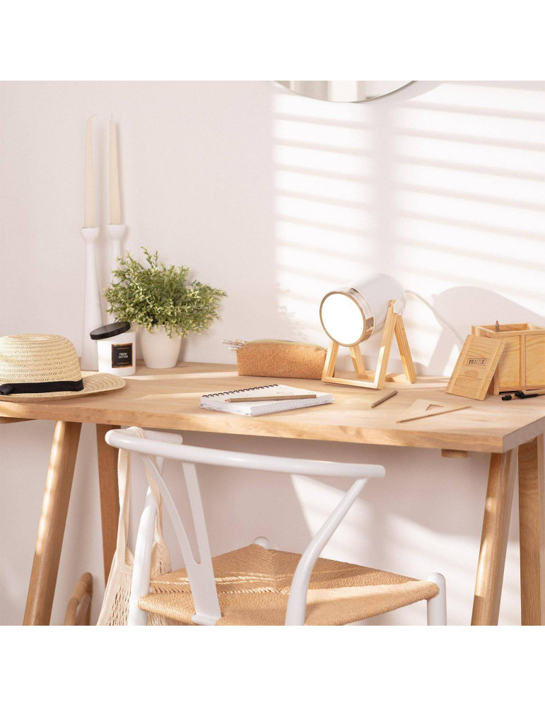 Lampe à Poser Métal et Bois Galicy