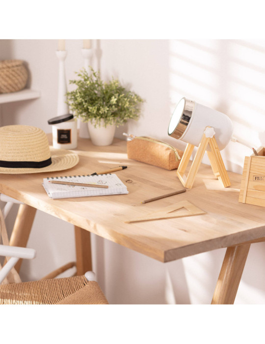 Lampe à Poser Métal et Bois Galicy