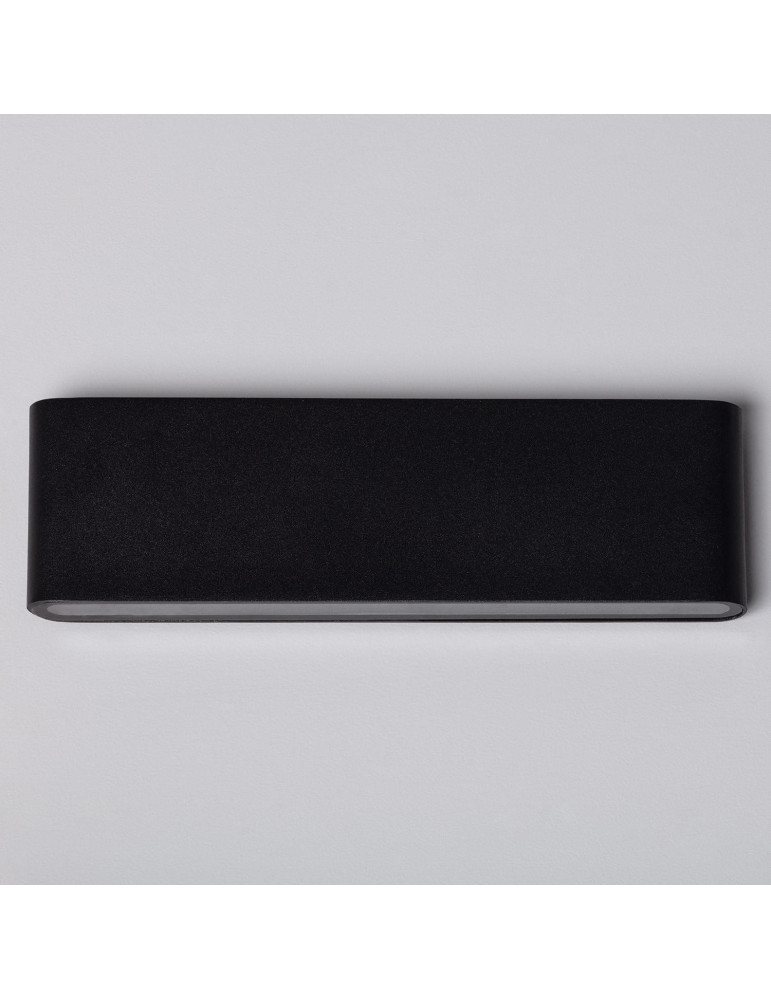 Applique Murale Extérieure LED 20W Aluminium Rectangulaire Éclairage Double Face Noire