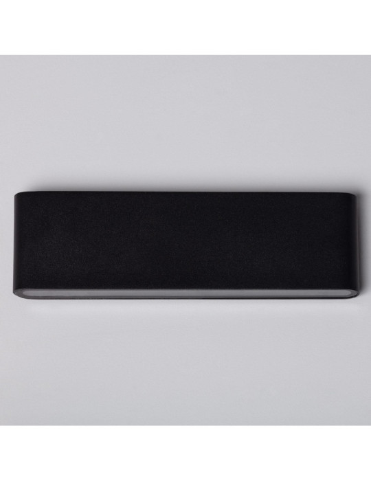 Applique Murale Extérieure LED 20W Aluminium Rectangulaire Éclairage Double Face Noire