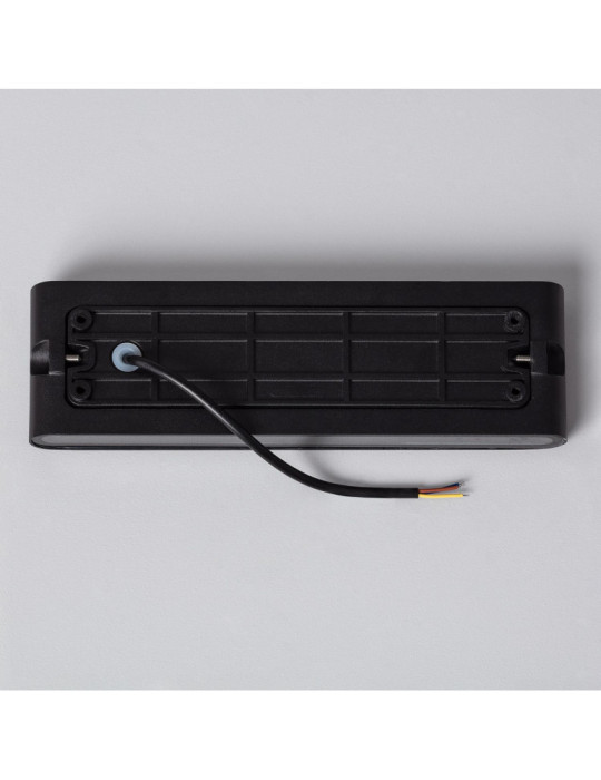 Applique Murale Extérieure LED 20W Aluminium Rectangulaire Éclairage Double Face Noire