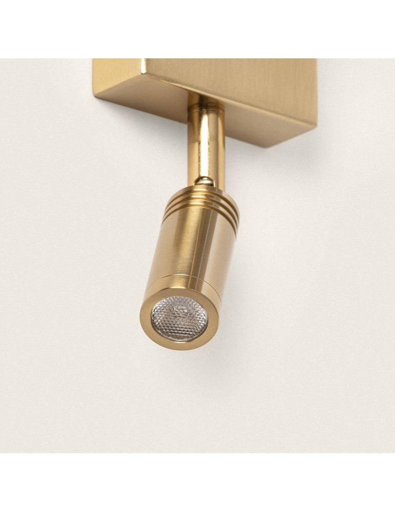 Applique Murale Métal avec Flex LED de Lecture 2.5W Gold-Teylo