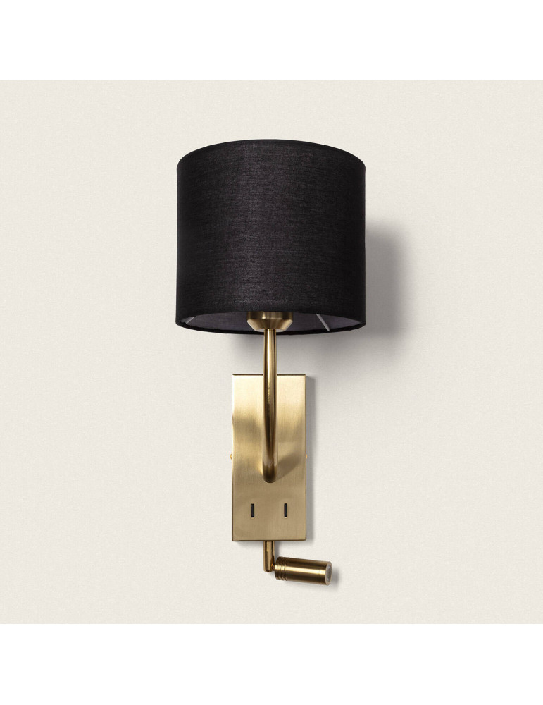 Applique Murale Métal avec Flex LED de Lecture 2.5W Gold-Teylo