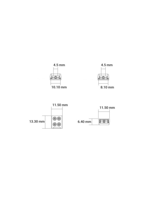 Connecteur câblé pour Ruban LED 12/24V DC avec Vis