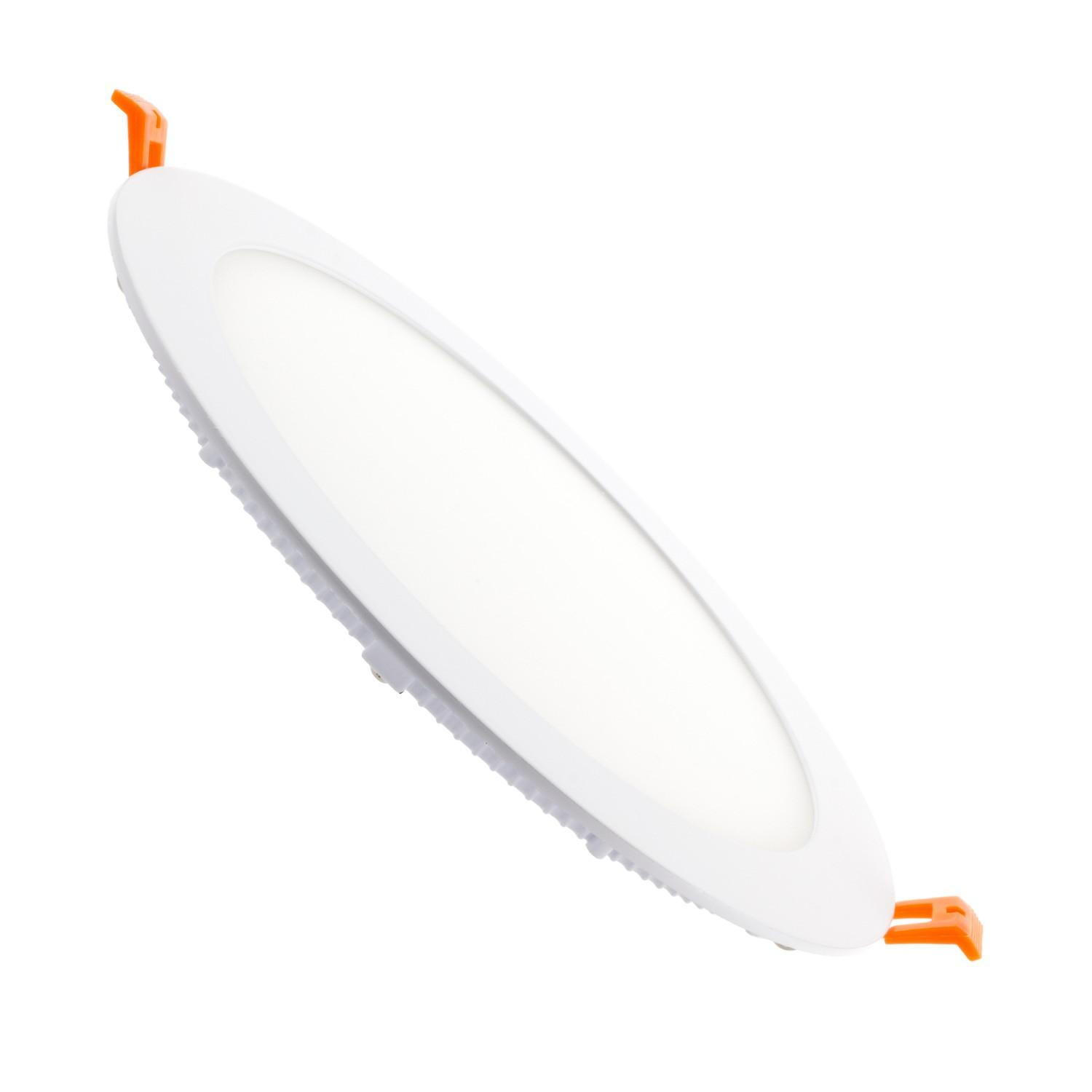 Dalle LED 18W Ronde Extra-Plate Coupe Ø 205mm Blanc neutre 4000K
