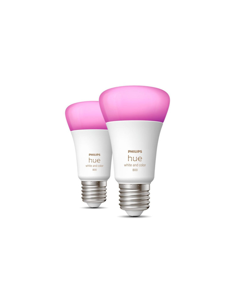 Pack 2 Ampoules LED Intelligentes E27 6.5W 570 lm A60 PHILIPS Hue White